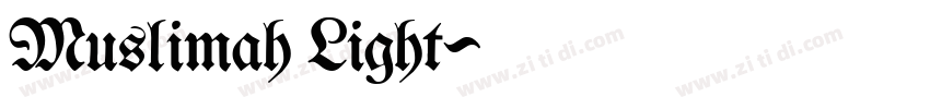 Muslimah Light字体转换